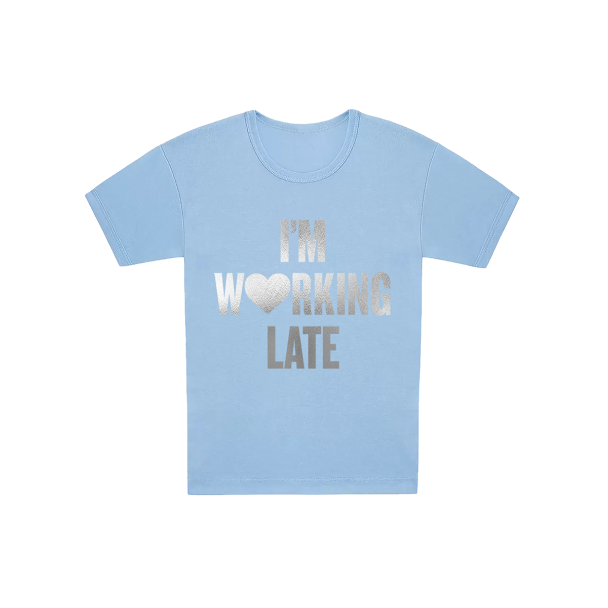 Sabrina Carpenter working late silver foil graphic tee baby t-shirt 405982