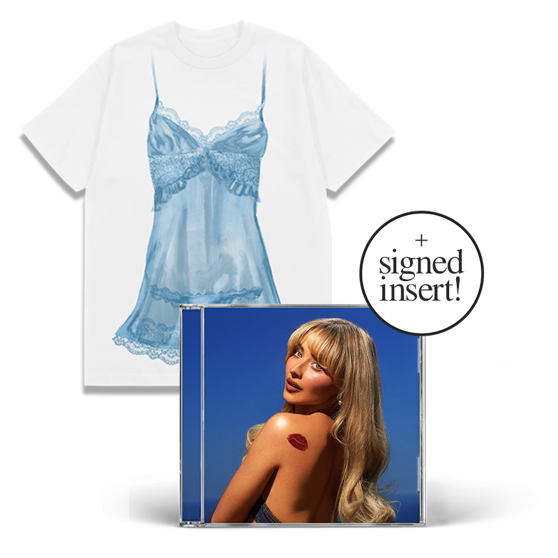 Sabrina Carpenter Short n' Sweet Standard CD (Stamped) + lingerie tee Signed Bundle Standard CD  (Stamped) + Signed Insert  + Lingerie Tee 367937